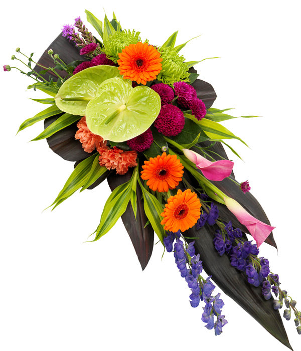 Vibrant Single Ended Casket Spray