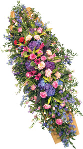 Pink & Mauve Coffin Spray