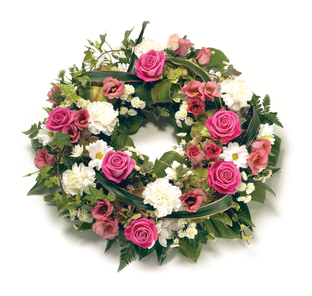 Pink and White Wreath