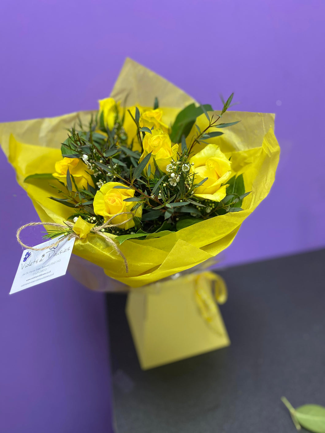 Half Dozen Yellow Roses